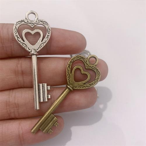 Zinc Alloy Key Pendants plated DIY Sold By Bag