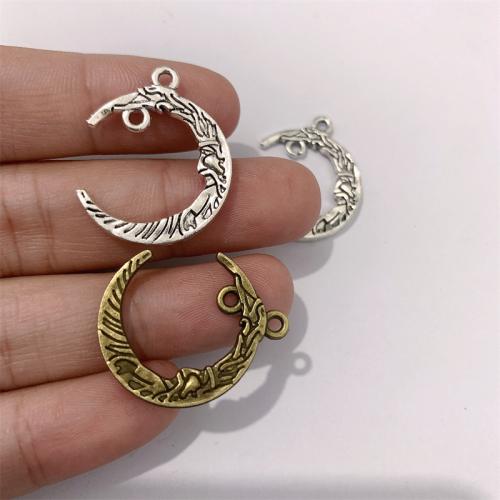 Zinc alliage Moon pendentifs, alliage de zinc, lune, Placage, DIY, plus de couleurs à choisir, 21x26mm, 100PC/sac, Vendu par sac