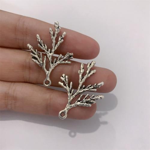 Zink Alloy Halsband, Branch, antik silver pläterad, DIY, 23x34mm, 100PC/Bag, Säljs av Bag