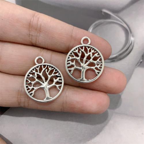 Zinklegering Hangers, Zinc Alloy, Tree of Life, antiek zilver plated, DIY, 20x24mm, 100pC's/Bag, Verkocht door Bag