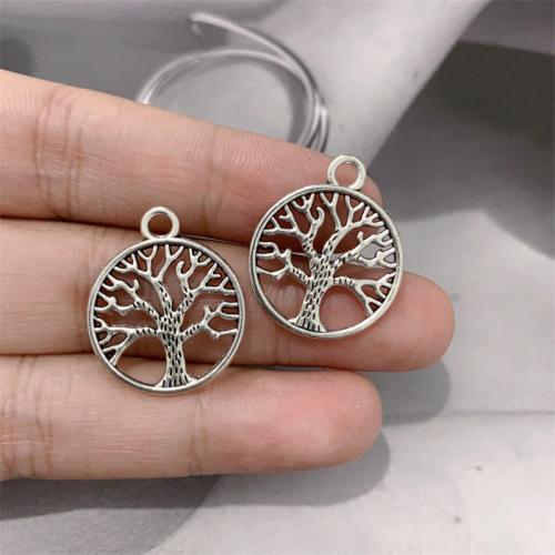 Zinklegering Hangers, Zinc Alloy, Tree of Life, antiek zilver plated, DIY, 19x23mm, 100pC's/Bag, Verkocht door Bag