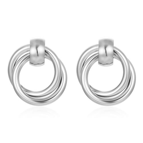 Ruostumaton teräs Korvakorut, 304 Stainless Steel, muoti korut & naiselle, enemmän värejä valinta, 16.50x18.50mm, Myymät Pair