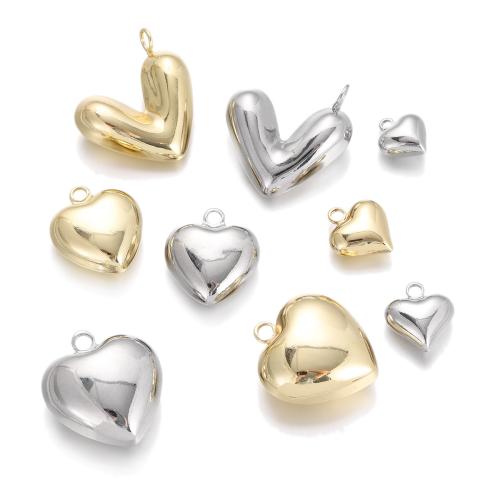 Brass Heart Pendants plated DIY nickel lead & cadmium free Sold By PC