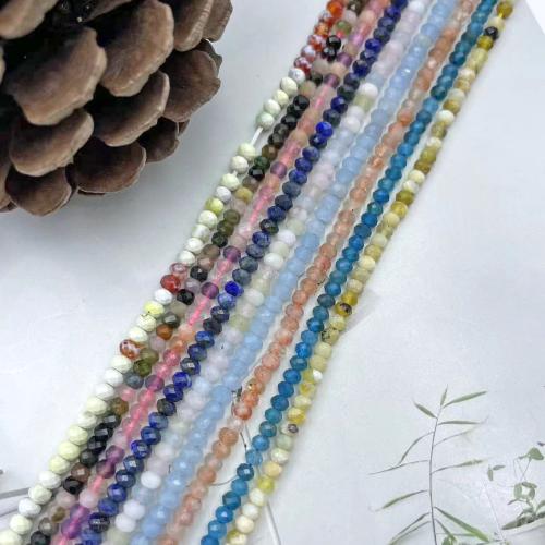 Gemstone šperky Korálky, Přírodní kámen, DIY & různé materiály pro výběr, více barev na výběr, 2x4mm, Prodáno za Cca 38 cm Strand