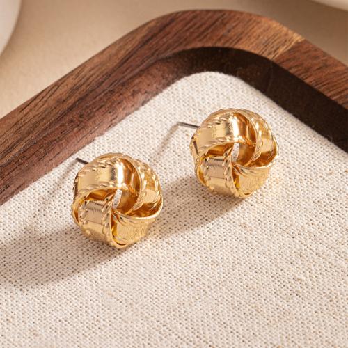 Lo zinco in lega Stud Earring, lega in zinco, placcato, per la donna, oro, Venduto da coppia