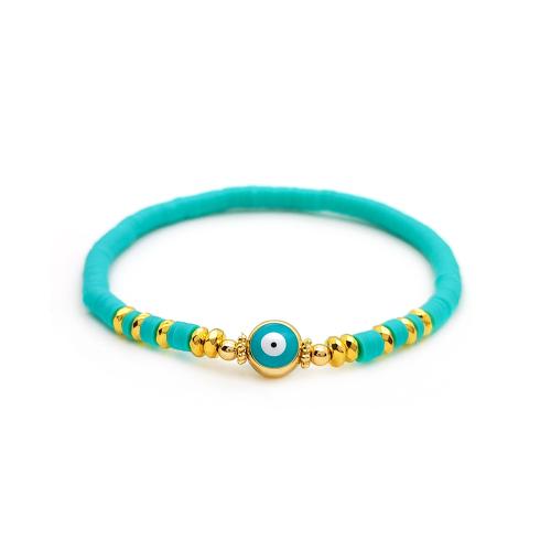 Brass Bracelet & Bangle with Polymer Clay Bohemian style & for woman & enamel Sold By PC