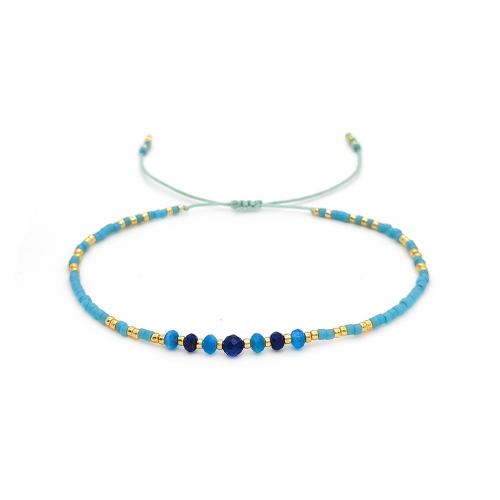 Fashion Create Wax Cord Bracelets with Seedbead & Lapis Lazuli & ​Amazonite​ & for woman Sold By PC