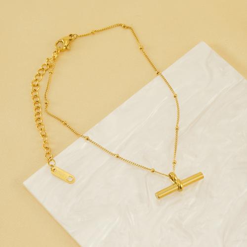 Anklet de acero inoxidable, acero inoxidable 304, con 5.5cm extender cadena, 18K chapado en oro, Joyería & para mujer, dorado, longitud aproximado 21.5 cm, Vendido por UD