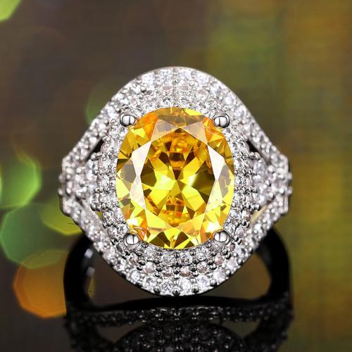 Cubic Zirconia Micro Pave Brass Ring & micro pave cubic zirconia & for woman Sold By PC