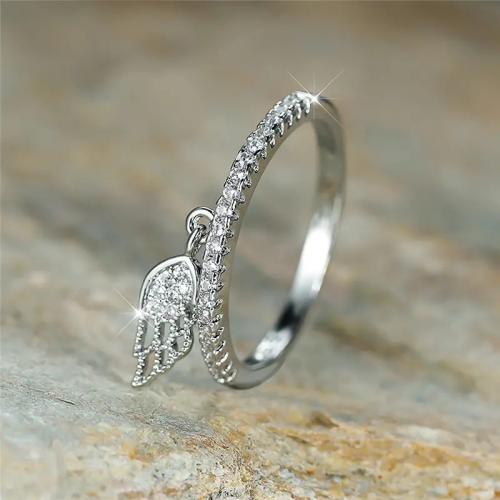 Cubic Zirconia Micro Pave Brass Ring & micro pave cubic zirconia & for woman Sold By PC