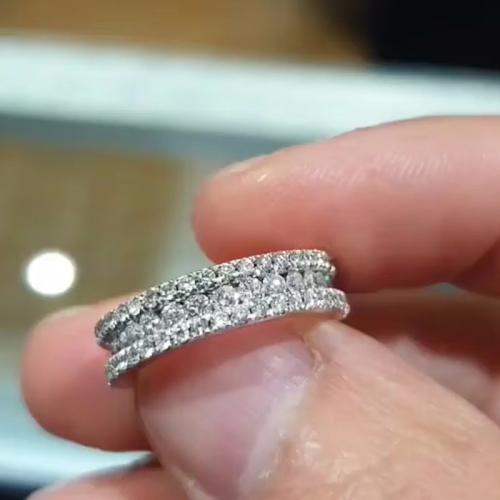 Cúbicos Circonia Micro Pave anillo de latón, metal, diverso tamaño para la opción & micro arcilla de zirconia cúbica & para mujer, Vendido por UD