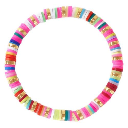 Fashion Bracelet & Bangle Jewelry Polymer Clay fashion jewelry & for woman multi-colored Length Approx 17.5 cm Sold By PC