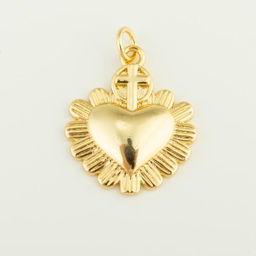 Brass Heart Pendants gold color plated DIY nickel lead & cadmium free Sold By PC