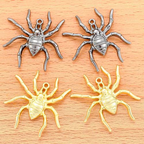 Sinc Alloy Pendants Ainmhithe, Spider, plátáilte, DIY, dathanna níos mó le haghaidh rogha, 27x34mm, 100ríomhairí pearsanta/Mála, Díolta De réir Mála