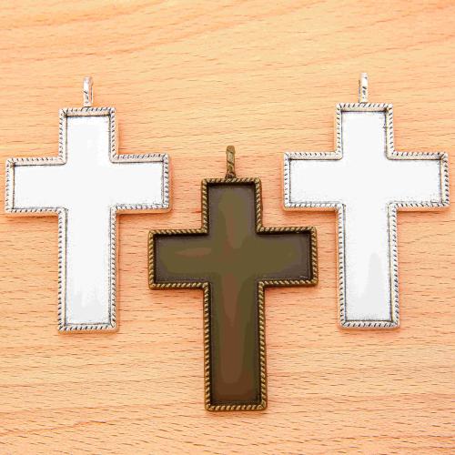 Zinc Alloy Cross Pendants plated DIY Sold By Bag