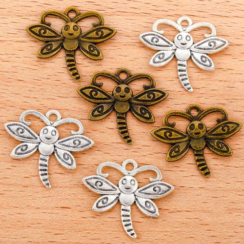 Sinc Alloy Pendants Ainmhithe, Dragonfly, plátáilte, DIY, dathanna níos mó le haghaidh rogha, 25x22mm, 100ríomhairí pearsanta/Mála, Díolta De réir Mála