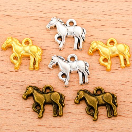 Zinc Alloy Animal Pendants Horse plated DIY Sold By Bag