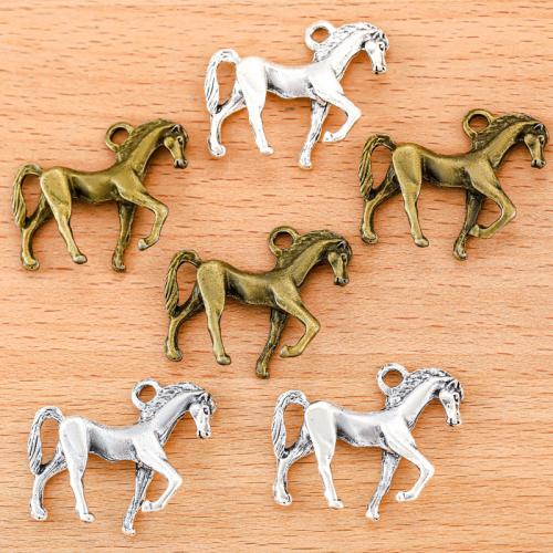 Zinc Alloy Animal Pendants Horse plated DIY Sold By Bag