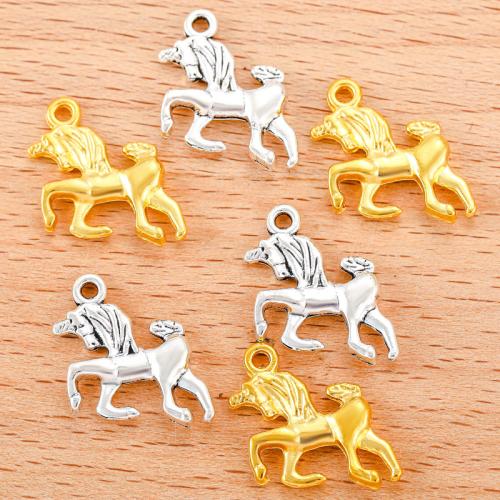 Zinc Alloy Animal Pendants Unicorn plated DIY Sold By Bag