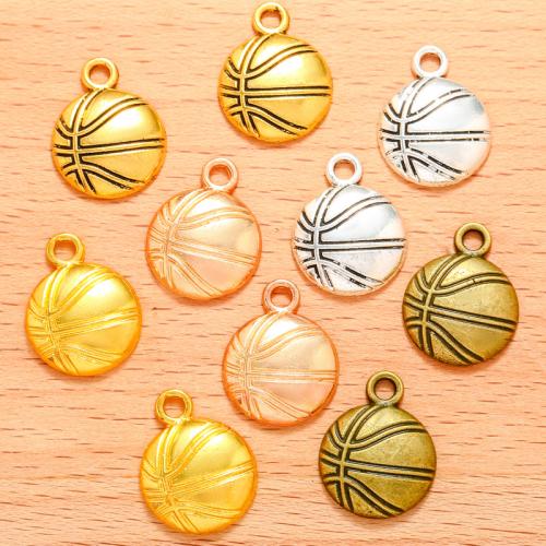 Zinc Alloy Pendants Basketball plated DIY Sold By Bag