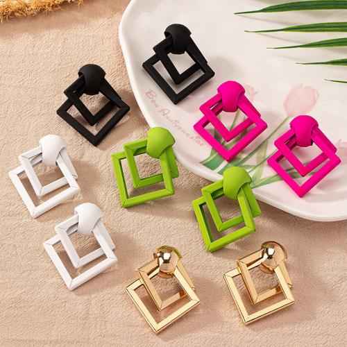 Zinc Alloy Stud Earring plated stoving varnish & for woman Sold By Pair