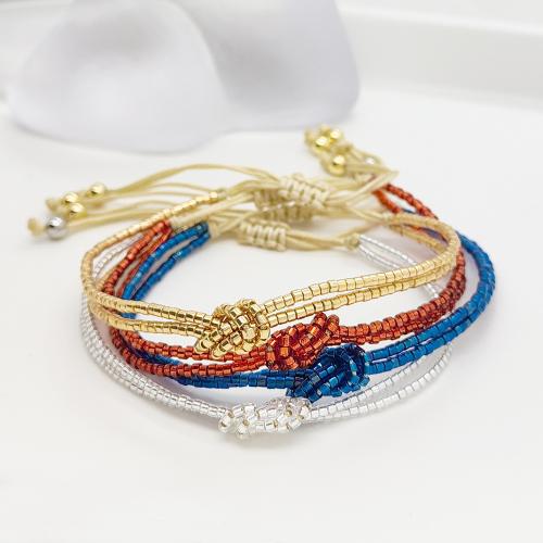 Trendy Wax cord armbanden, met Seedbead, Bohemien stijl & voor vrouw, meer kleuren voor de keuze, Verkocht door PC