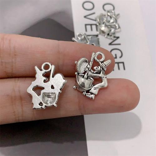 Zinc Alloy Pendants Sorcerer antique silver color plated DIY Sold By Bag