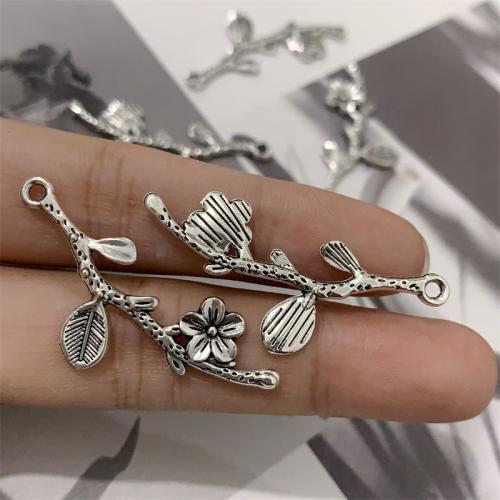 Zinc Alloy Pendants Branch antique silver color plated DIY Sold By Bag