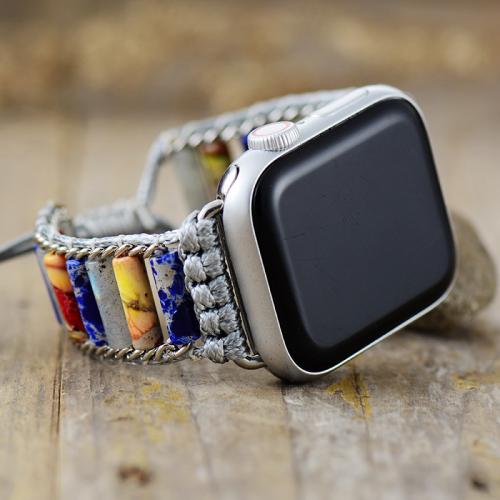 Gemstone Watch Bracelet with PU Leather & Zinc Alloy & Unisex Sold By PC