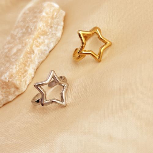 Stainless Steel Finger Ring 304 Stainless Steel Star fashion jewelry & for woman Sold By PC