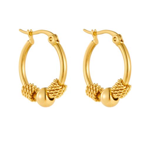 Stainless Steel Lever Back Earring 304 Stainless Steel fashion jewelry & for woman golden Sold By Pair