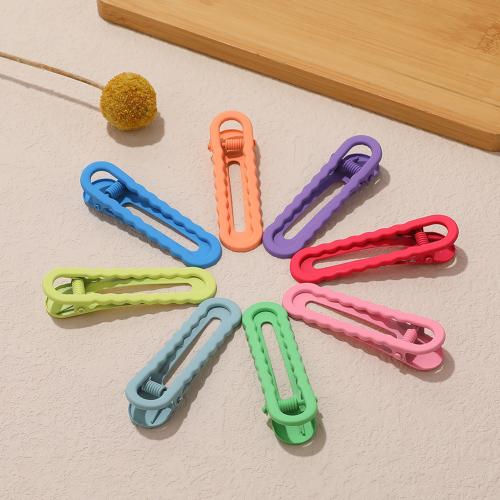 Clips de pico, aleación de zinc, barniz de secado al horno, para mujer, Color aleatorio, libre de níquel, plomo & cadmio, 60mm, aproximado 100PCs/Bolsa, Vendido por Bolsa