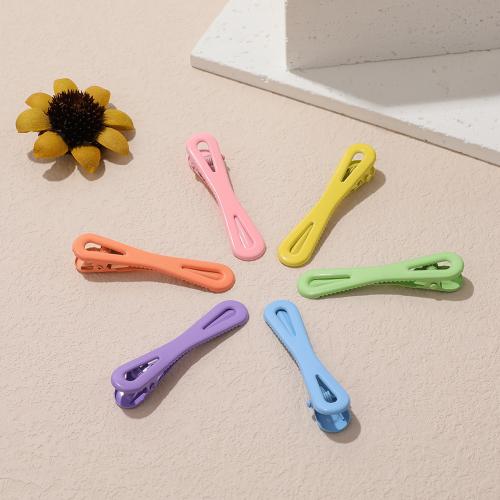 Alligator Hair Clip Zinc Alloy stoving varnish for woman Random Color nickel lead & cadmium free 62mm Approx Sold By Bag