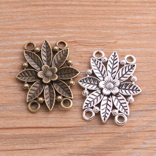 Zinc Alloy Connector Flower plated DIY & 2/2 loop nickel lead & cadmium free Approx Sold By Bag