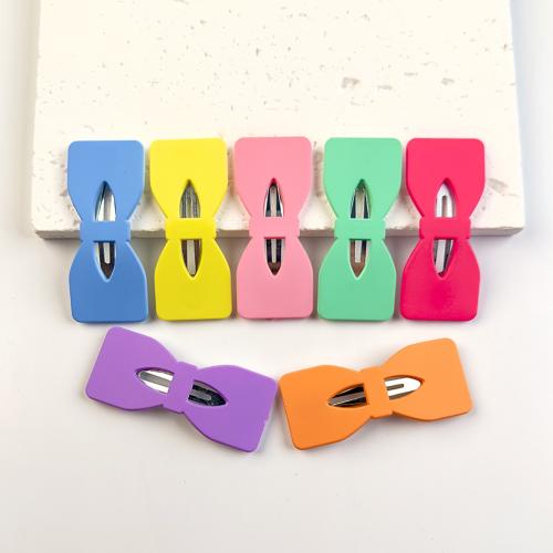 Clips del Pelo, aleación de zinc, barniz de secado al horno, para mujer, Color aleatorio, libre de níquel, plomo & cadmio, 55x23.50mm, aproximado 100PCs/Bolsa, Vendido por Bolsa