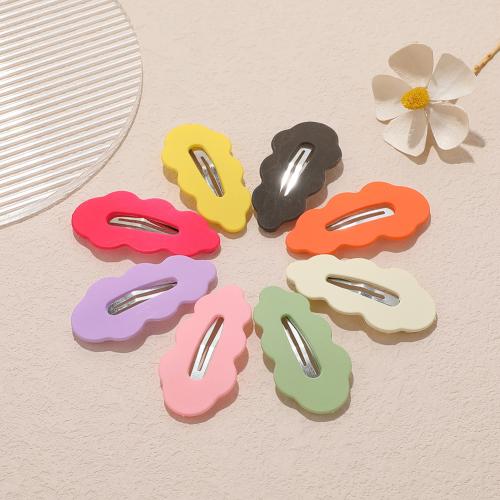 Clips del Pelo, aleación de zinc, Nube, barniz de secado al horno, para mujer, Color aleatorio, libre de níquel, plomo & cadmio, 55mm, aproximado 100PCs/Bolsa, Vendido por Bolsa