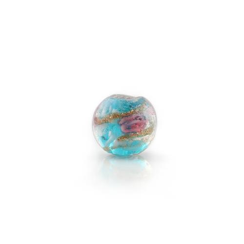 Handgemaakte Lampwork Beads, Ronde, DIY, lichtblauw, 10mm, Verkocht door PC