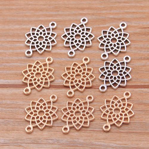 Zinc Alloy Connector Flower plated DIY & 1/1 loop nickel lead & cadmium free Approx Sold By Bag