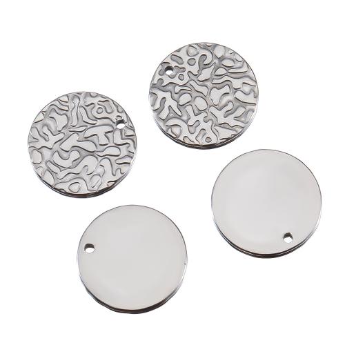 Nerezová ocel Šperky Přívěsky, 304 Stainless Steel, Flat Round, DIY, více barev na výběr, 16mm, Otvor:Cca 1mm, Cca 100PC/Bag, Prodáno By Bag