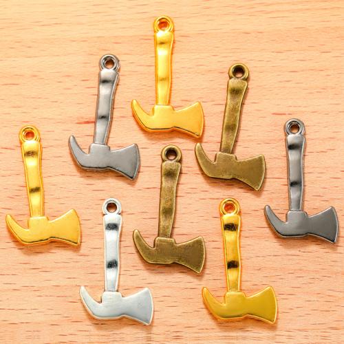 Zinc Alloy Tool Pendler, Axe, forgyldt, du kan DIY, flere farver til valg, 26x15mm, 100pc'er/Bag, Solgt af Bag