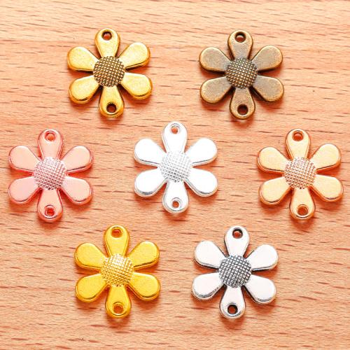 Flower Zinc Alloy Connector plated DIY & 1/1 loop Sold By Bag