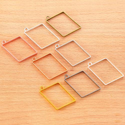 Zinc Alloy Pendants Rhombus plated DIY Sold By Bag