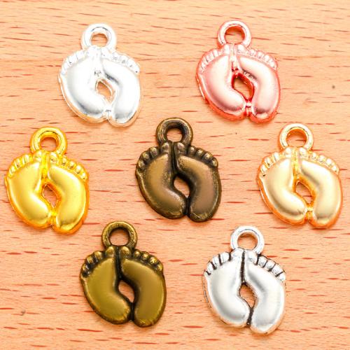 Zinc Alloy Pendants Foot plated DIY Sold By Bag