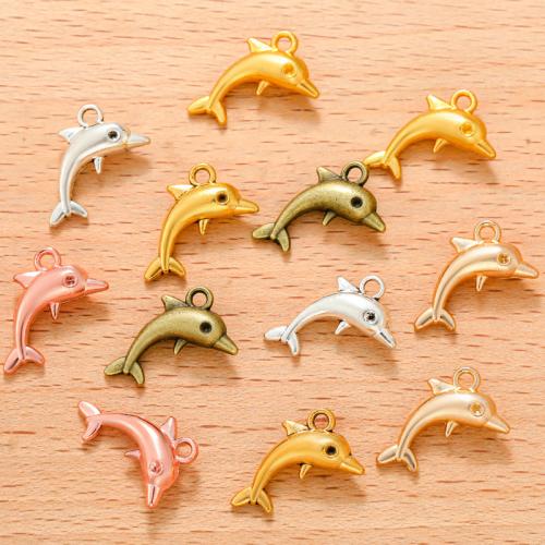 Zinc Alloy Animal Pendants Dolphin plated DIY Sold By Bag