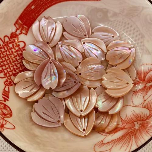 Natuurlijke Pink Shell Hangers, Schelp, DIY, roze, 16x17mm, Verkocht door PC