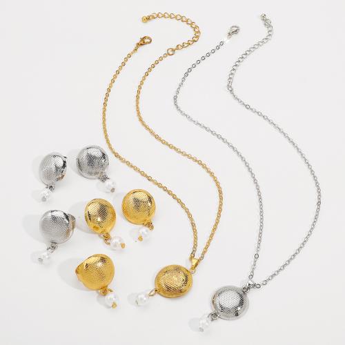 Zinc Alloy Jewelry Sets with Plastic Pearl plated fashion jewelry & for woman Sold By PC