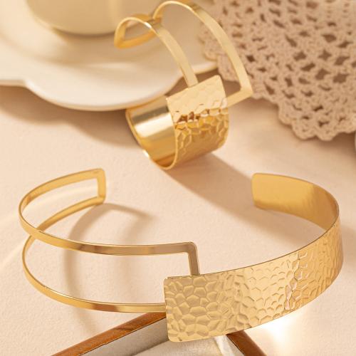 Set gioielli in lega di zinco, collarecolletto & bracciale bangle, lega in zinco, placcato, per la donna, oro, Venduto da set