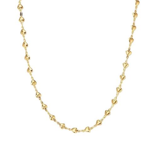 Collier en laiton, Placage, pour femme, Or, Longueur Environ 41-50 cm, Vendu par PC