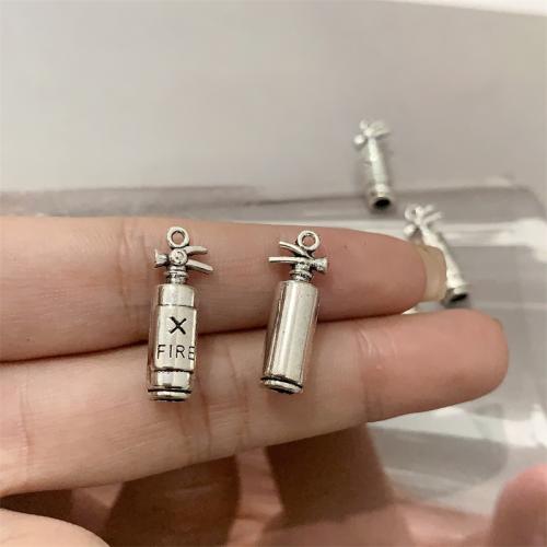 Zinc Alloy Pendants Fire Extinguisher antique silver color plated DIY Sold By Bag