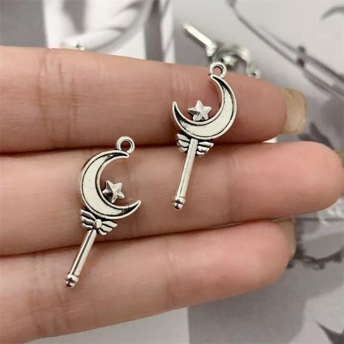 Zinc Alloy Pendants Magic Wand antique silver color plated DIY Sold By Bag